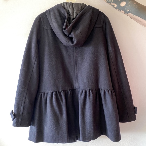 American Eagle Outfitters Hooded Toggle Coat w/Petticoat Waist - Picture 2 of 7